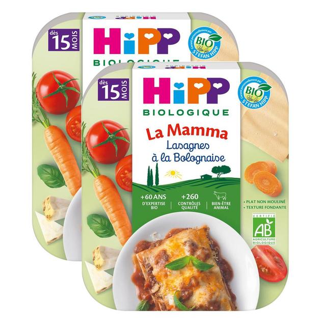 2050000394393 - Hipp - La Mamma - Lasagnes à la Bolognaise Bio Assiette Bébé Dès 15 mois