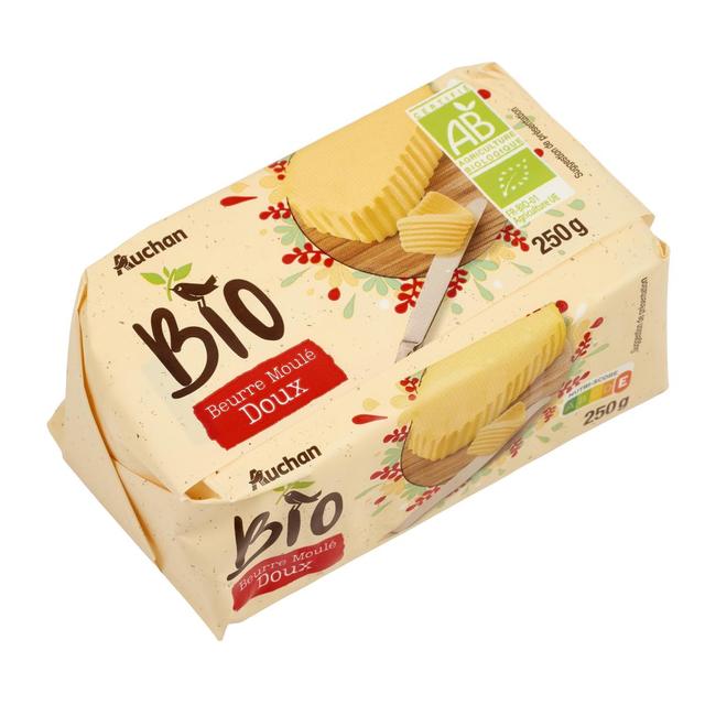 3596710464593 - Auchan BIO - Beurre bio moulé doux
