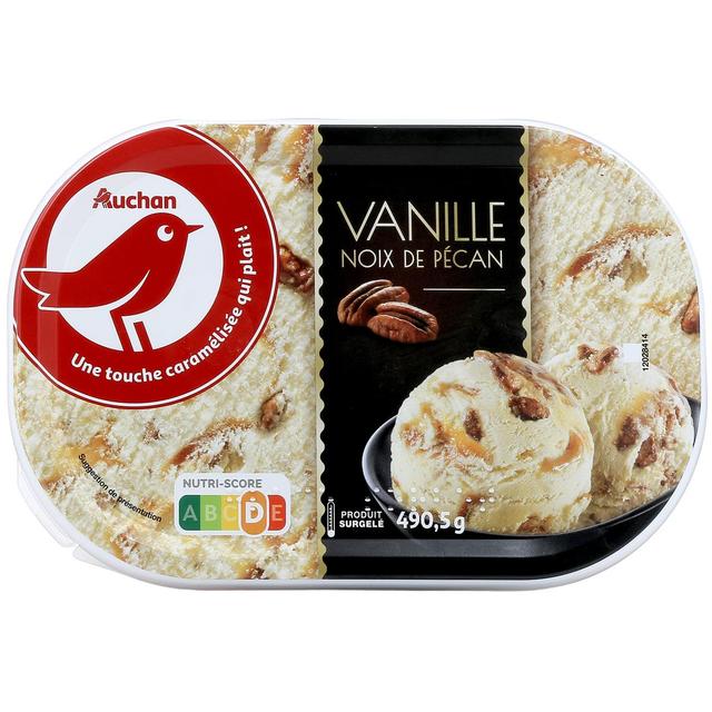3596710225293 - Auchan - Glace à la vanille et aux noix de pécan sauce caramel