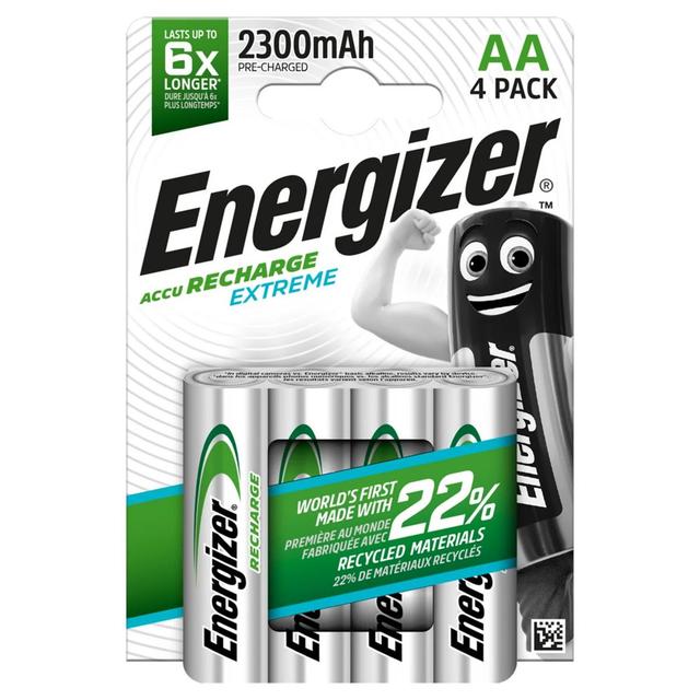 7638900416893 - Energizer - 4 Piles Rechargeables HR6 AA 2300mAh Extreme
