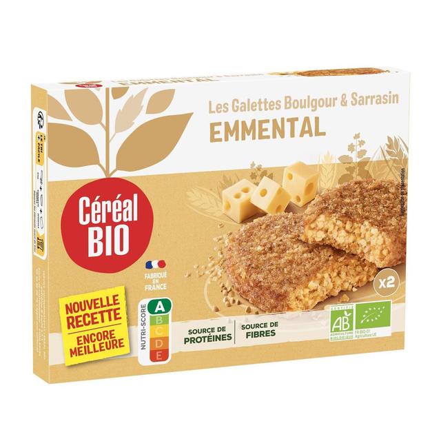 3259011799893 - Céréal Bio - 2 Galettes Végétales Sarrasin Boulghour Emmental Bio