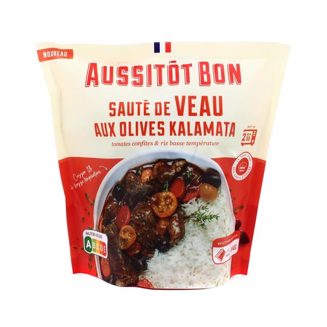 3701565400294 - Aussitôt Bon - Sauté de Veau aux Olives Kalamata, Tomates Confites & Riz Basse Température