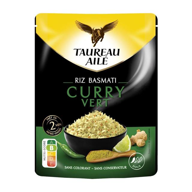 3760341070694 - Taureau Ailé - Riz Micro Ondes Express Basmati au Curry Vert