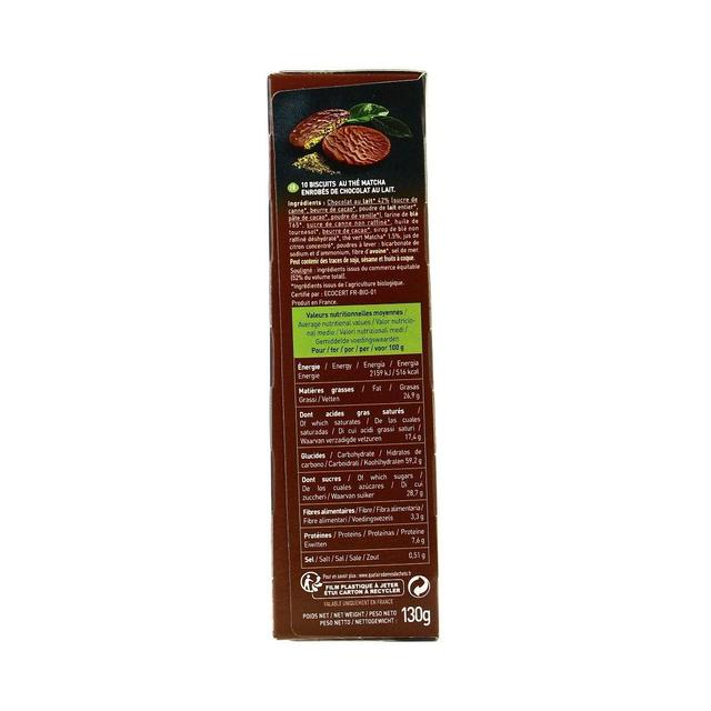 3268350120794 - Le Moulin du Pivert - Biscuits Tentation Thé Vert Matcha Chocolat Bio