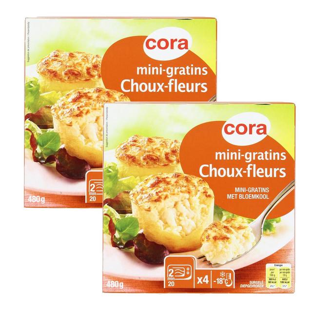 2050000312694 - Cora - 4 Mini gratins de choux-fleurs 4x120g