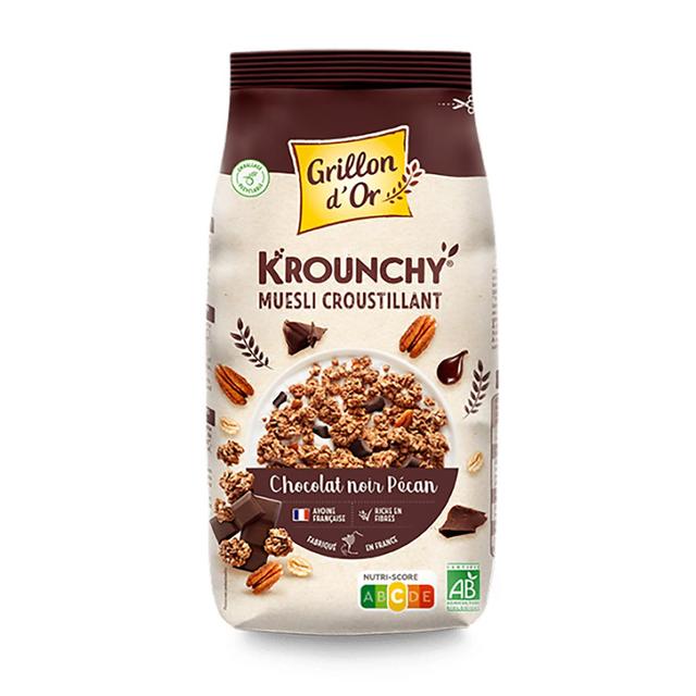 3421557922794 - Grillon Or - Krounchy Muesli Croustillant Chocolat Noir Pécan Bio