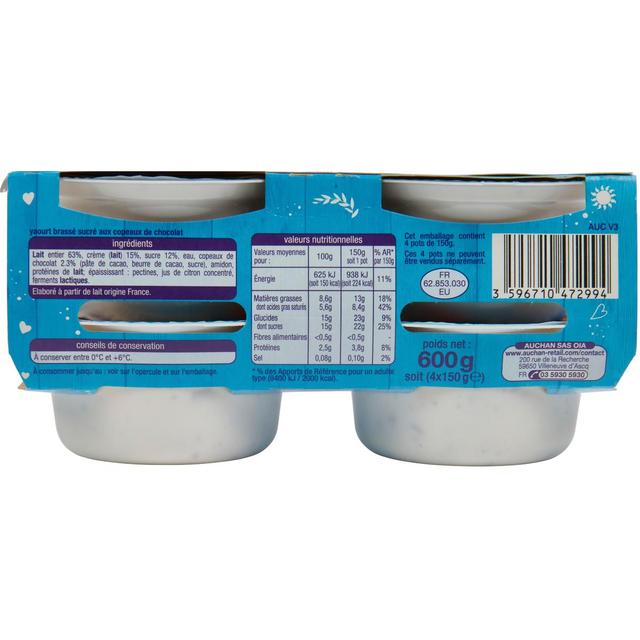 3596710472994 - Auchan - Yaourt à la grecque stracciatella