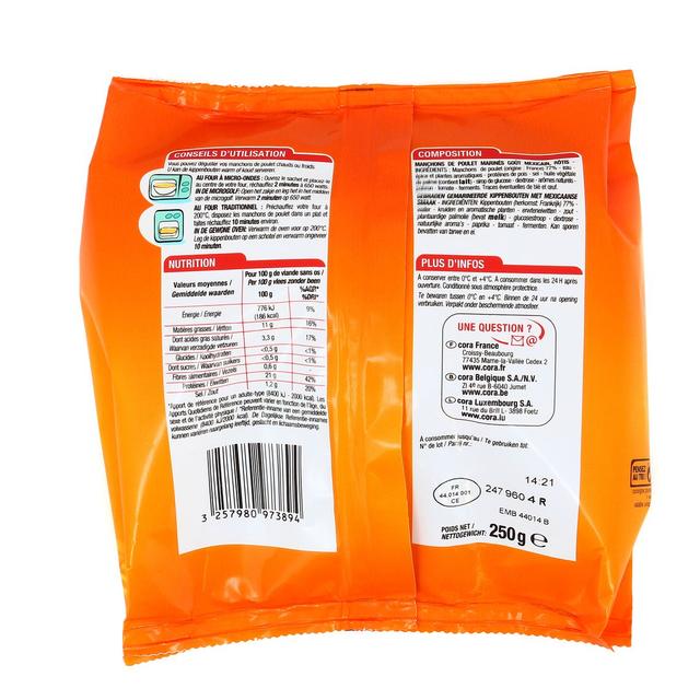 3257980973894 - Cora - Manchons de poulet rôtis à la mexicaine