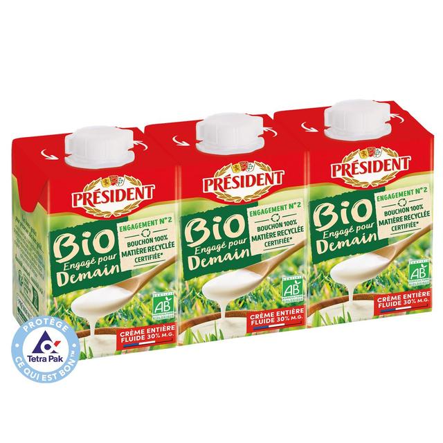3155250355794 - Président - Créme Bio entière 30% Fluide UHT