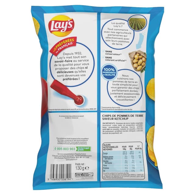 3168930008194 - Lays - Chips Ketchup