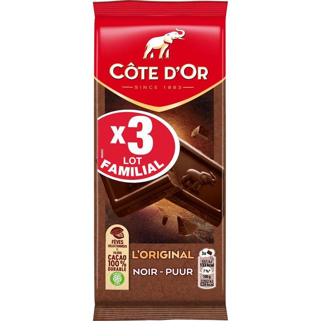 7622210438294 - Côte d'Or - Tablette de chocolat noir L'Original