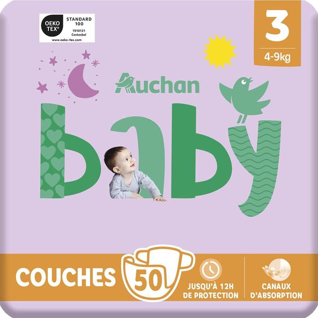 3596710519194 - Auchan Baby - Couches taille 3 (4-9kg)