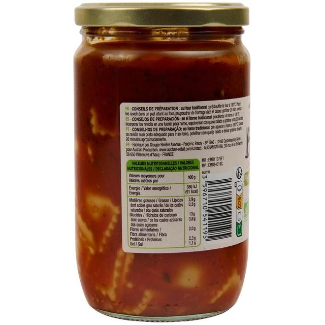 3596710541195 - Auchan BIO - Ravioli végétariens Bio