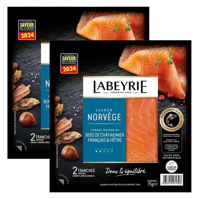 3033610071303 - Labeyrie - Saumon de Norvège Fumé au Bois de Châtaigner et Hêtre