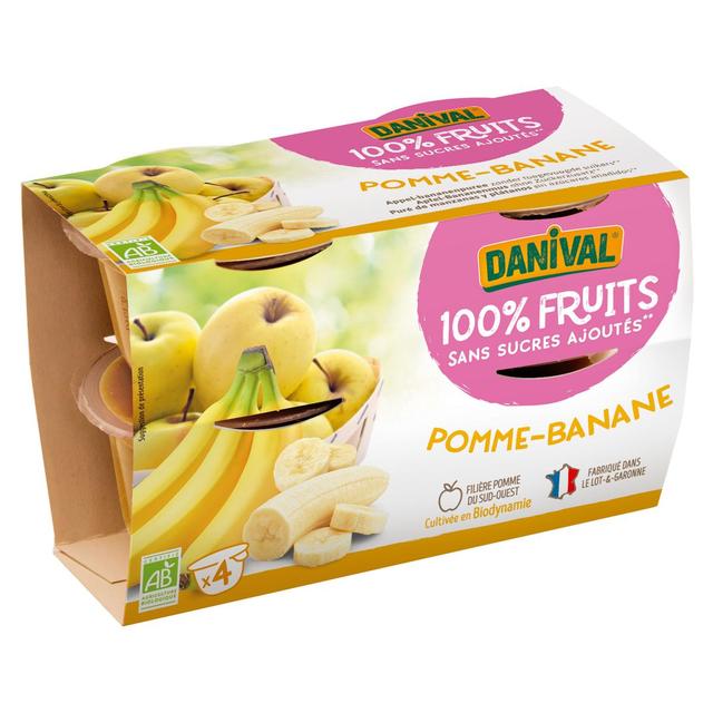 3431590013595 - Danival - Pomme banane bio sans sucre ajouté