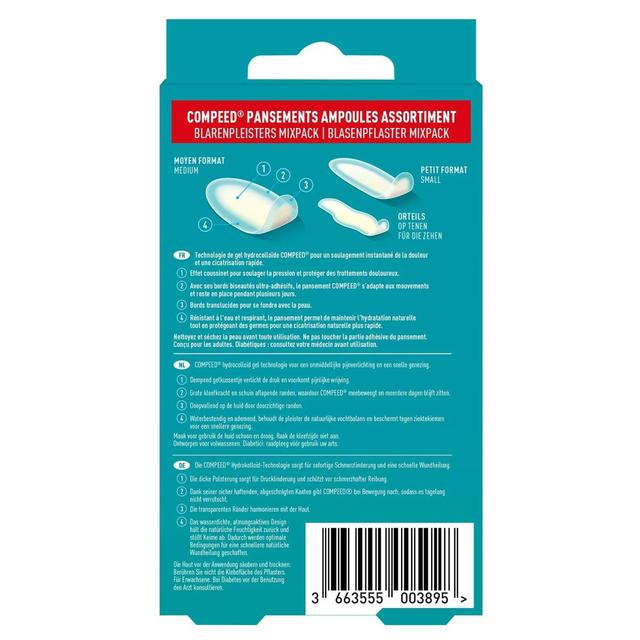 3663555003895 - Compeed - Pansements Ampoule Hydrocolloïde Assortiment