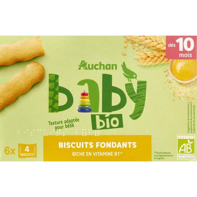 3596710477395 - Auchan Baby Bio - Biscuits fondants Boudoirs Bio Bébé dès 10 mois