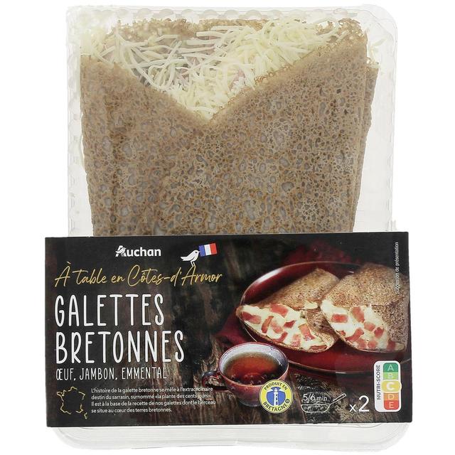 3596710238095 - Auchan Terroir - Galettes Bretonne à l'Oeuf au Jambon et à l'emmental