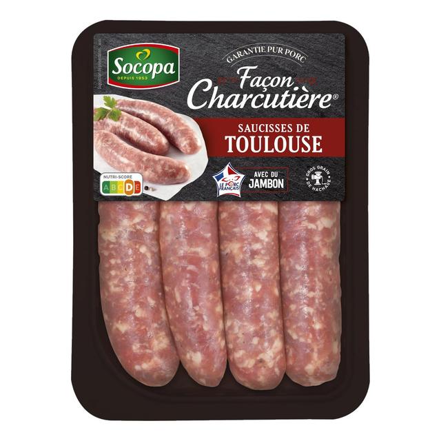 3039050649195 - Socopa - Saucisses de Toulouse Façon Charcutière avec du Jambon