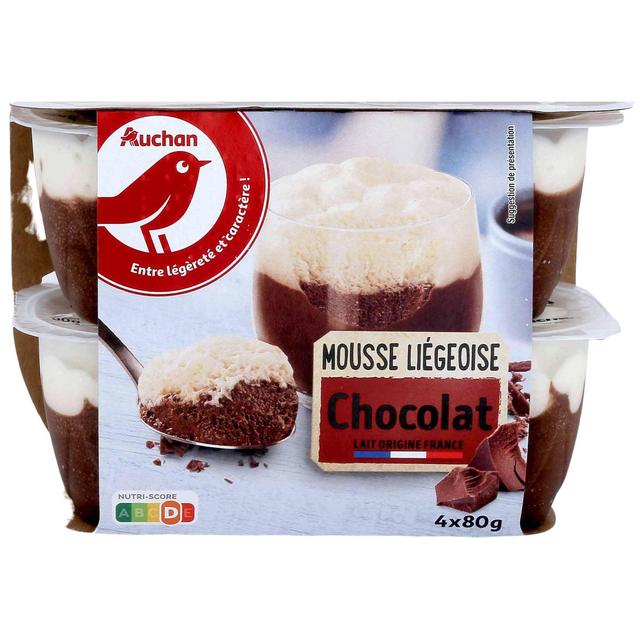 3596710019595 - Auchan - Mousse liégeoise au chocolat
