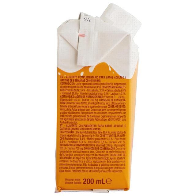 3596710529995 - Auchan - Boisson lactée pour chat junior et adulte