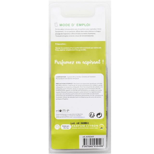 3307640950496 - Home équipement - Parfum senteur Citron pour Aspirateur sans sac