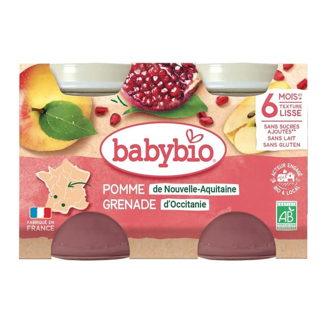 3288131510996 - Babybio - Pomme Grenade bio Pot Bébé dès 6 mois