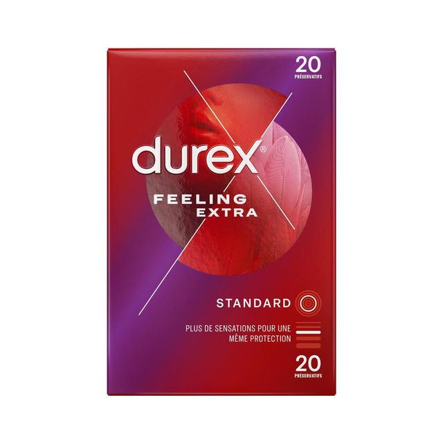 3059947001196 - Durex - Préservatifs fins et lubrifiés Feeling Extra