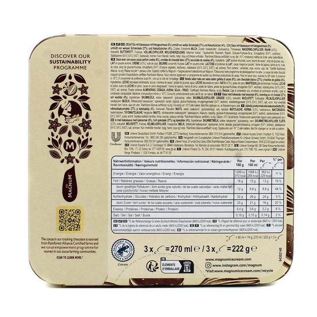 8717163691496 - Magnum - Bâtonnets chocolat blanc et cookies