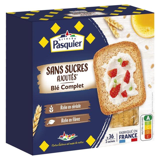 3182180001996 - Pasquier - Biscottes Blé complet Sans sucres ajoutés x36
