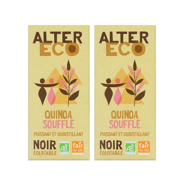 2050000393396 - Alter Eco - Commerce Equitable - Chocolat noir Quinoa Soufflé 60% Cacao Bio du Pérou