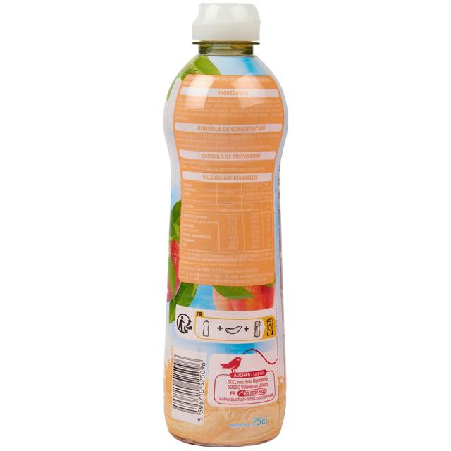 3596710525096 - Auchan - Sirop de pêche 0% sucres