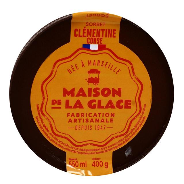 3760124195996 - Maison de la Glace - Sorbet Clémentine de Corse