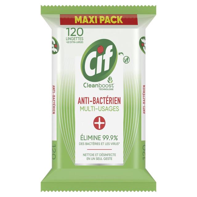8712561857796 - Cif - Lingettes antibactérienes et Brillance