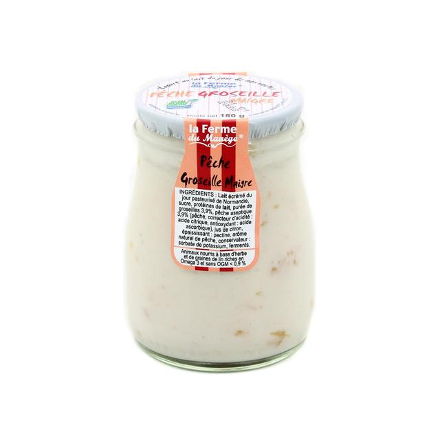 3384070000397 - La Ferme du manège - Yaourt Maigre Pêche Groseille