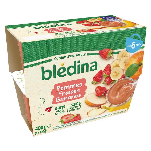 3041091401397 - Blédina - Pommes, Fraises, Bananes Coupelle Bébé Dès 6 mois
