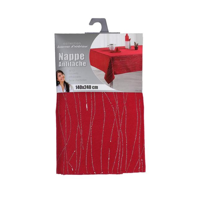 3574387222197 - Douceur D Interieur - Nappe rectangulaire Filiane Rouge 8/10 couverts