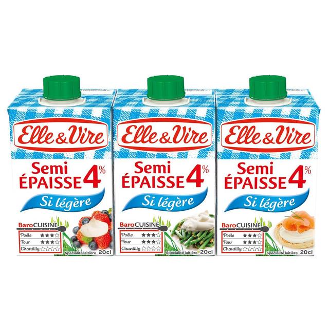 3451790852497 - Elle&Vire - Crème 4% Mg Extra Légère Semi Epaisse UHT