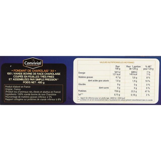 3463490012897 - Convivial - Fondants de boeuf Charolais 5%mg