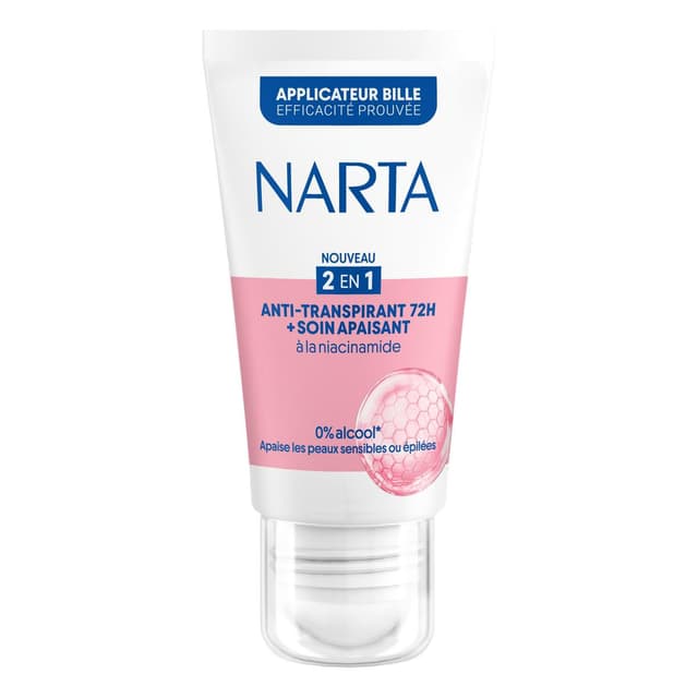 3600551203997 - Narta - Déodorant Bille 2en1 Anti-Transpirant 72H + Soin Apaisant à la Niacinamide