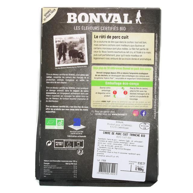 3760099534097 - Bonval - Rôti de Porc Cuit Bio