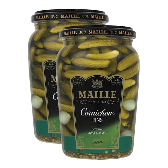 3036810210275 - Maille - Cornichons fins en bocal