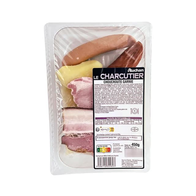 3596710344697 - Auchan Le Charcutier - Choucroute garnie