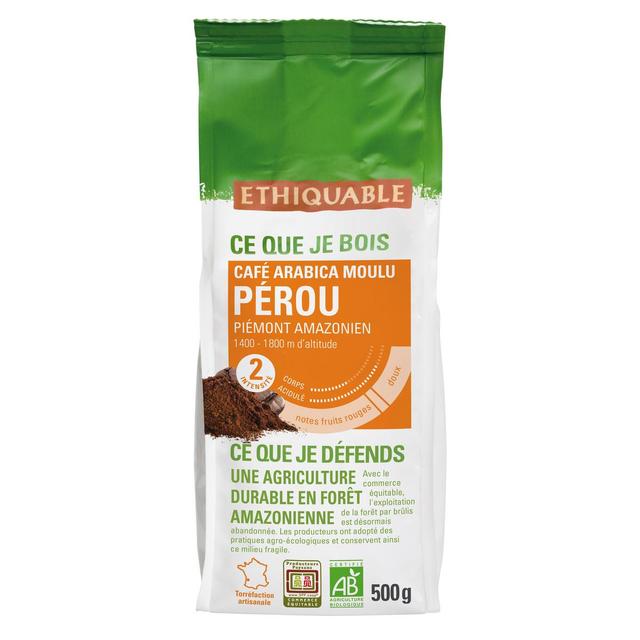 3760091725097 - Ethiquable - Commerce Equitable - Café moulu Arabica bio du Pérou
