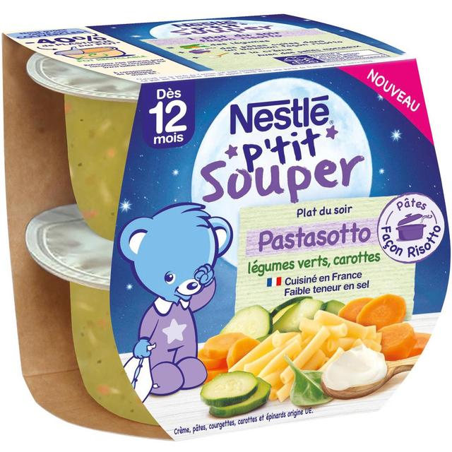 8445290565297 - Nestlé - P'tit Souper - Pastasotto légumes verts carottes Bol Bébé Dès 12 mois