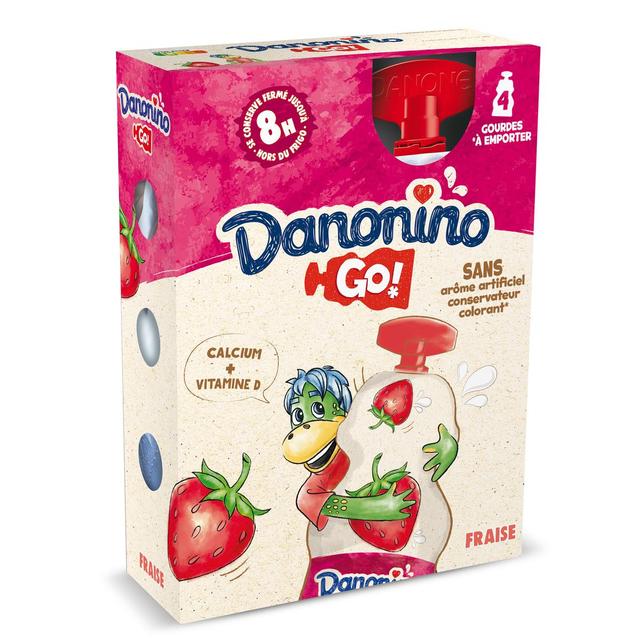 3033491227097 - Danonino - Yaourts à boire fraise