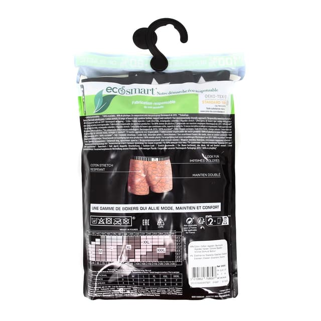 3610862758697 - Dim - Boxers homme coton stretch motifs marbre et flammes