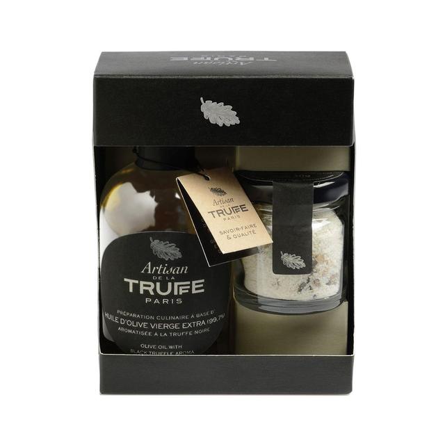 3392070019097 - Artisan de la Truffe - Paris - Coffret Huile d'olive à la truffe noire et mini sel de Guérande IGP à la truffe d'été