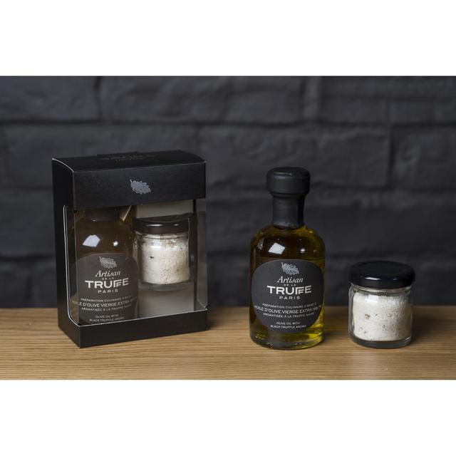 3392070019097 - Artisan de la Truffe - Paris - Coffret Huile d'olive à la truffe noire et mini sel de Guérande IGP à la truffe d'été