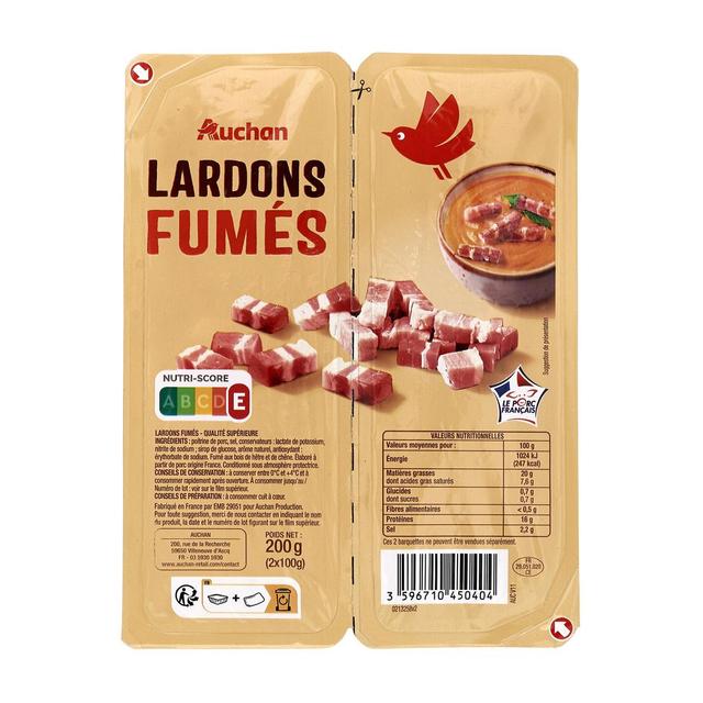 3596710450442 - Auchan - Lardons Fumés